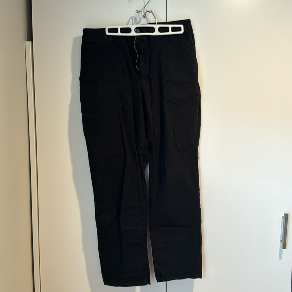 Old navy black pants with back buckle detail.